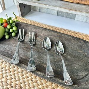 🌴Chic Cuisinart Elite French Rooster Flatware | Set of 4 Stainless
